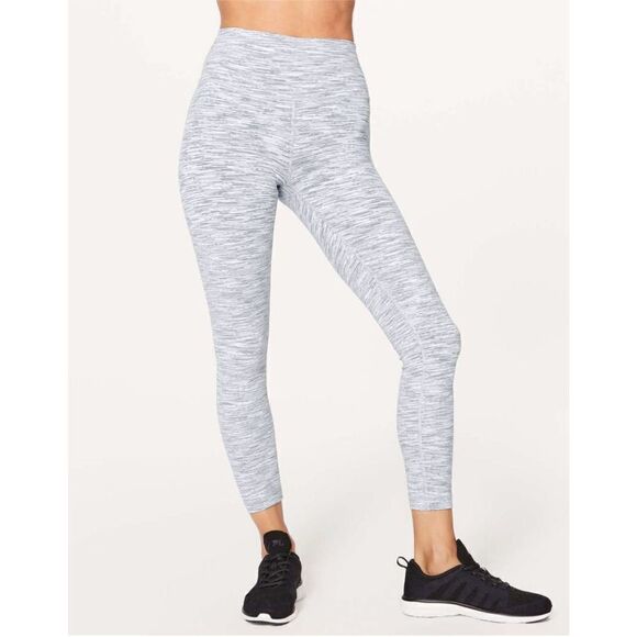 Lululemon Wunder Under Grey 7/8 Tight Leggings - Size: 12 - Picture 1 of 10